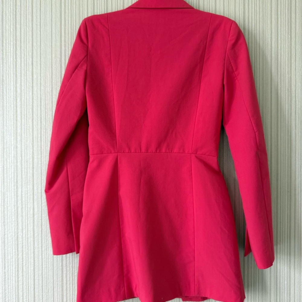 Zara Hot Pink Cutout Blazer Jacket Dress - Picture 3 of 5